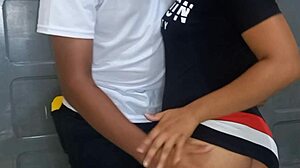 Delivery guy fucks my ass to pay for lunch in this homemade scene