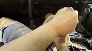 milf risks a sneaky blowjob on a crowded travel bus