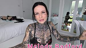 melody radford tries on black and red lingerie, showing off her big ass and tits in closeup, what do you think?