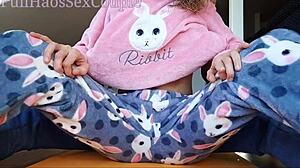 Stepdad Teases Wet Pussy of Small-Titted Stepdaughter Hard