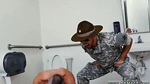 Military men dive into intense gay action with raw blowjobs.
