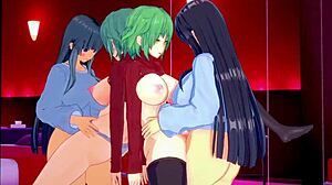Hikage And Ikaruga Intense Lesbian And Futanari Sex