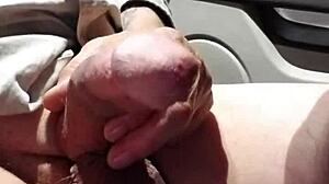 Yo, check this jerkoff cum with cockring stroking action! 🔥