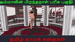 Animated Cartoon Video of Cute Solo Girl with Tamil Audio Story