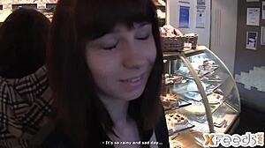 Russian Teen Bent Over for Intense Creampie