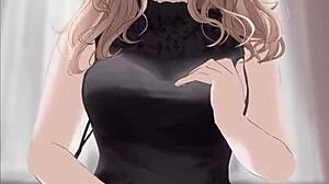 动漫黑裙妹骑乘射满全身