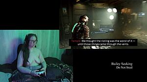 Bold Play Through Naked Deadspace Part 3 Featuring Brunette With Long Hair.