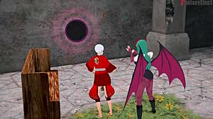 Morrigan fucks in 3d world