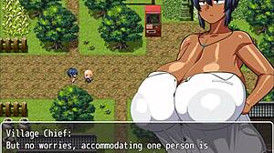 Tanned girl natsuki hentai game ep 2 pervy carpenter wants to massage this massive boobs