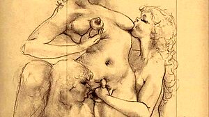 hey, take a look at this vintage erotic drawing with me, alright?