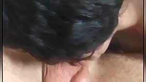 Stepmom licks balls on big cock