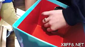 several teen girls play fun games together