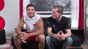 kaden alexander says, i'm stretching anthony hunt with my footjob
