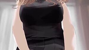 动漫黑裙妹骑乘射满全身