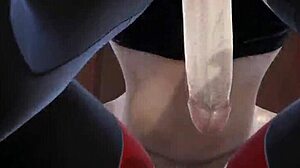 I wach Violet Parr get creampied by Helen in double futa sceen