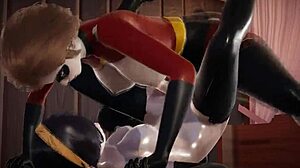 I wach Violet Parr get creampied by Helen in double futa sceen