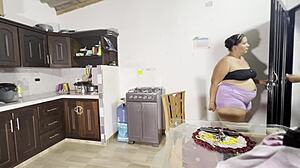 my neighbor stays over and gets a wild tit job