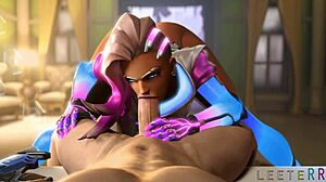 Sombra Gives Intense Blowjob in Overwatch Hentai