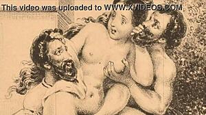 Vintage Cartoon Anime Hentai Drawings with Erotic Antique Themes