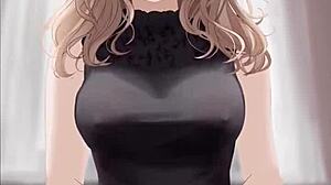 动漫黑裙妹骑乘射满全身