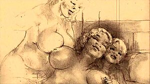 hey, take a look at this vintage erotic drawing with me, alright?