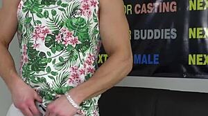 Sexy Muscular Hunk Damien White Performs Hardcore Solo Masturbation With Monster Cock