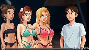 Kinky girlfriend shares big-dick boyfriend with best friend on beach