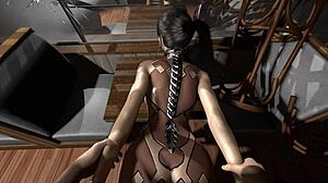 Exploring Eve in Doggy Style After Throat Play - Stellar Blade Parody