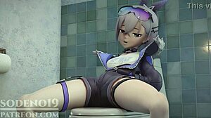 哟，银狼被抓到打飞机，然后给史诗级足交和口交！