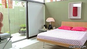 Old guy and young twink dive into wild anal action together