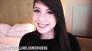 Aphia demieux plays with her pussy jerks & sucks a dick