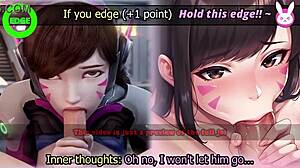 d va s edging game ~ overwatch femdom