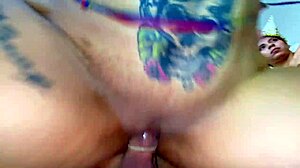 Celebrating new year and birthday with homemade ffm fun