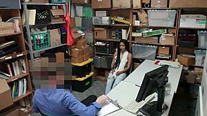 Bonnie Grey and Maya Bijou Busted Shoplifting, Face Big Cock Punishment