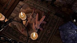 Slim blonde, ride that cock sideways in this wild Skyrim parody!  