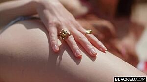 Blacked Violet Myers handles 8 BBCs in epic first gangbang