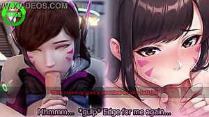 d va s edging game ~ overwatch femdom