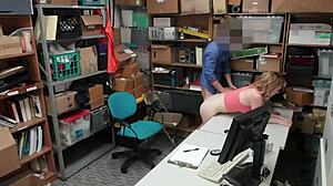 Bonnie Grey and Maya Bijou Busted Shoplifting, Face Big Cock Punishment