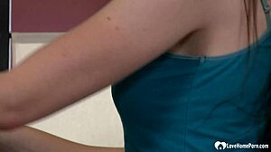 Amazing Brunette Shows Her Tits And Fingers Herself