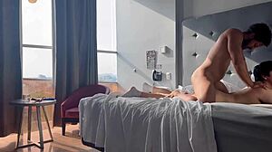 i can't get enough of banging this hot university newbie in a luxury hotel!