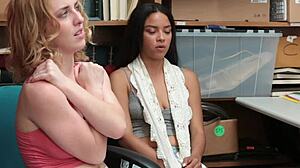 Bonnie Grey and Maya Bijou Busted Shoplifting, Face Big Cock Punishment