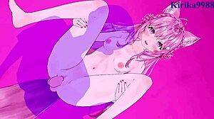 hakui koyori and hoshimachi suisei in intense hololive vtuber hentai sex