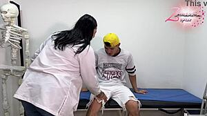 My patient undergoes a medical checkup with me
