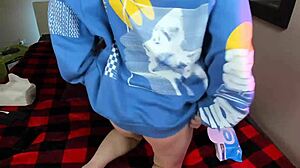 today in glasses i swallow a dildo and masturbate on webcam