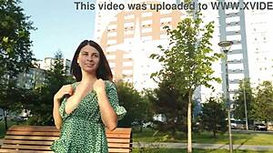 Stepsis lost bet, shows pussy in restaurant 😏