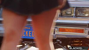 Blacked Violet Myers handles 8 BBCs in epic first gangbang