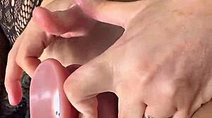 i stretch my big clit pussy with dildo