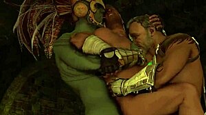 Kano and Johnny Cage Clash in Steamy Gay Action