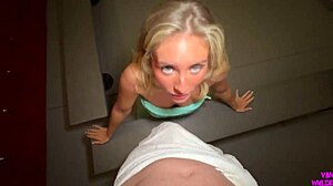 British Bombshell Bonnie Blue Gets Stretched in Locker Room POV
