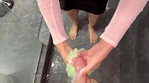 My Step Mom Forces Washing and Intense Cum. Homemade Tension Explodes!